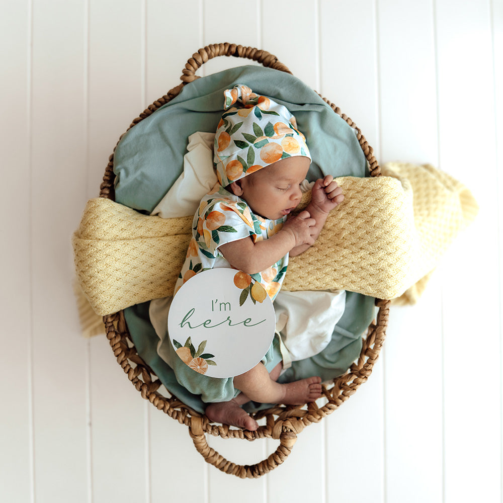Citrus Squeeze Short Sleeve Organic Bodysuit - View 5