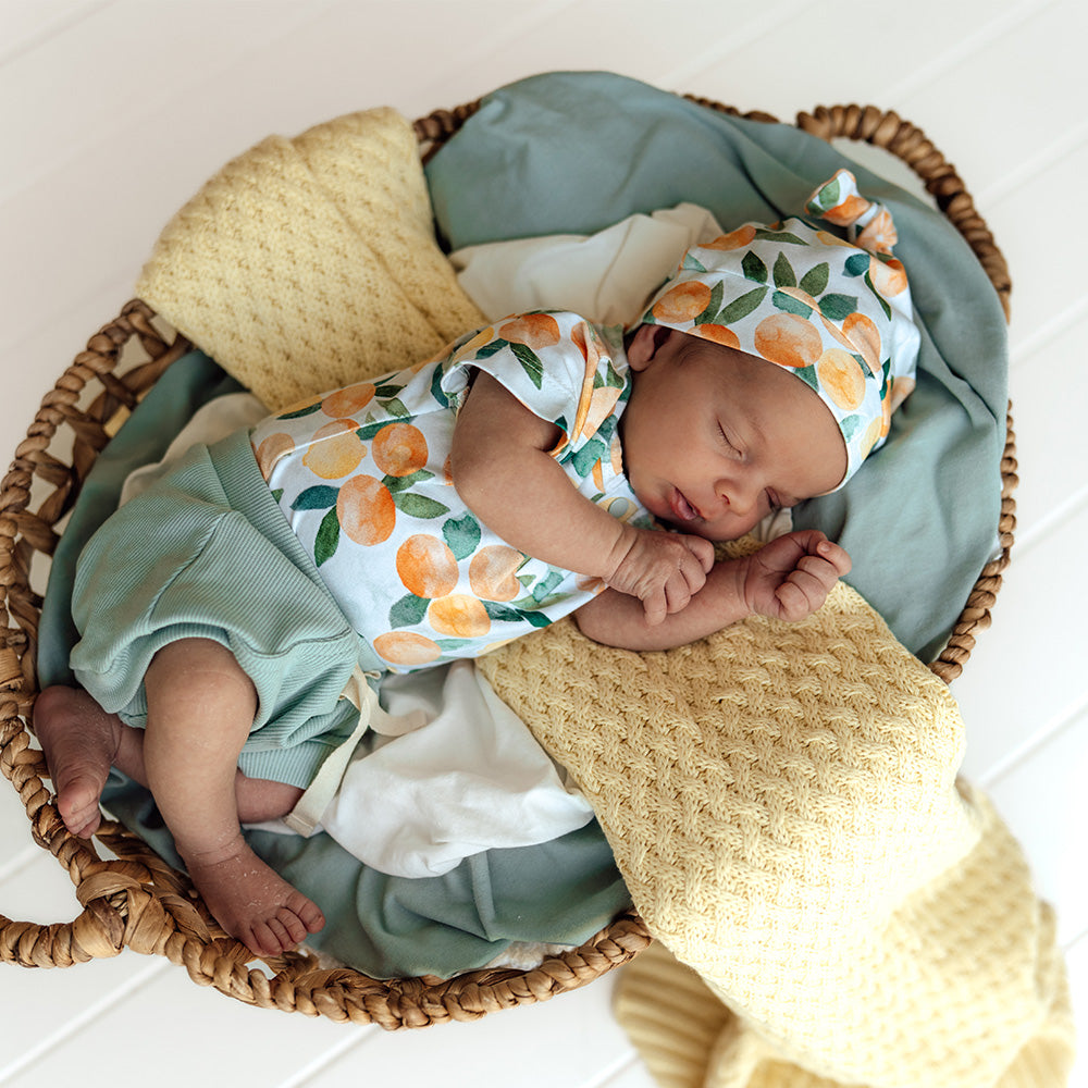 Sunlight Diamond Knit Organic Baby Blanket - View 5