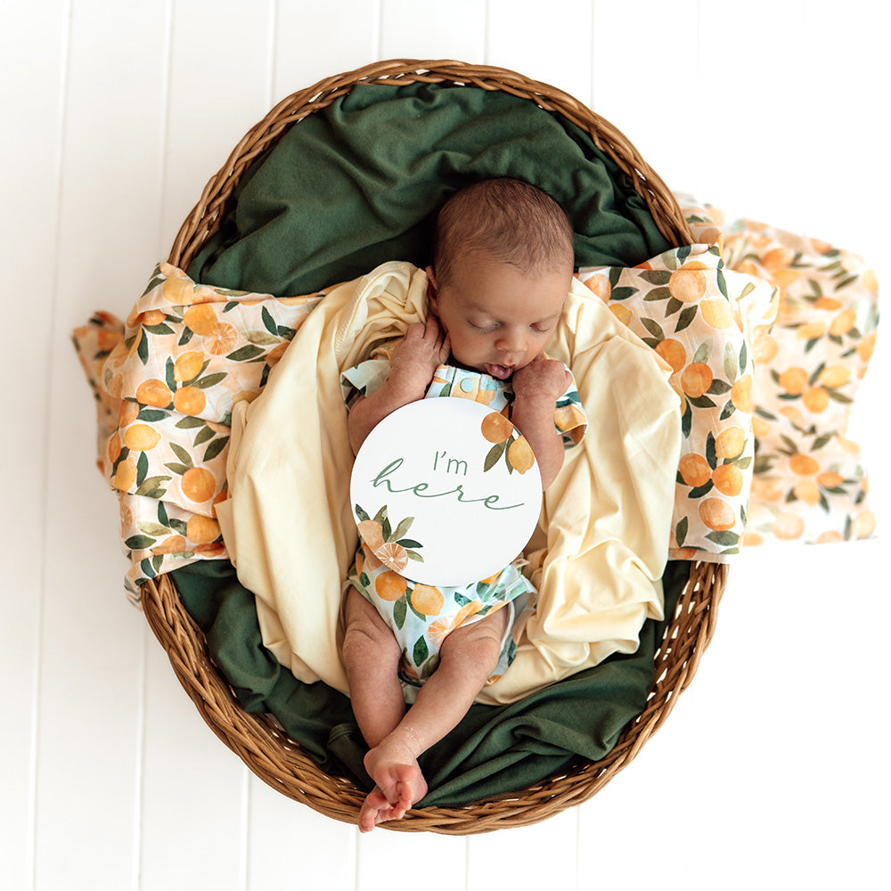 Citrus Squeeze Short Sleeve Organic Bodysuit - View 10