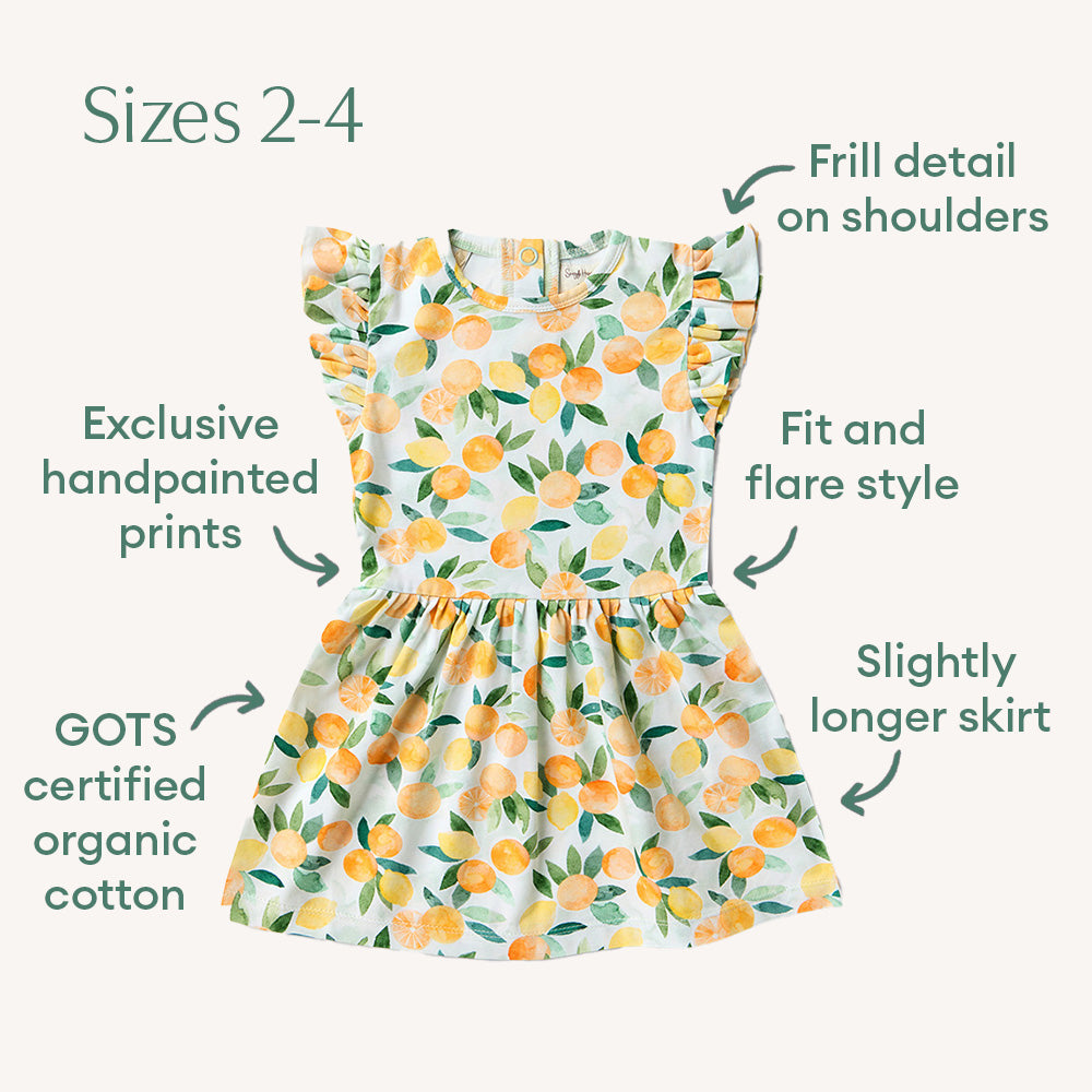 Citrus Squeeze Short Sleeve Organic Dress - View 5