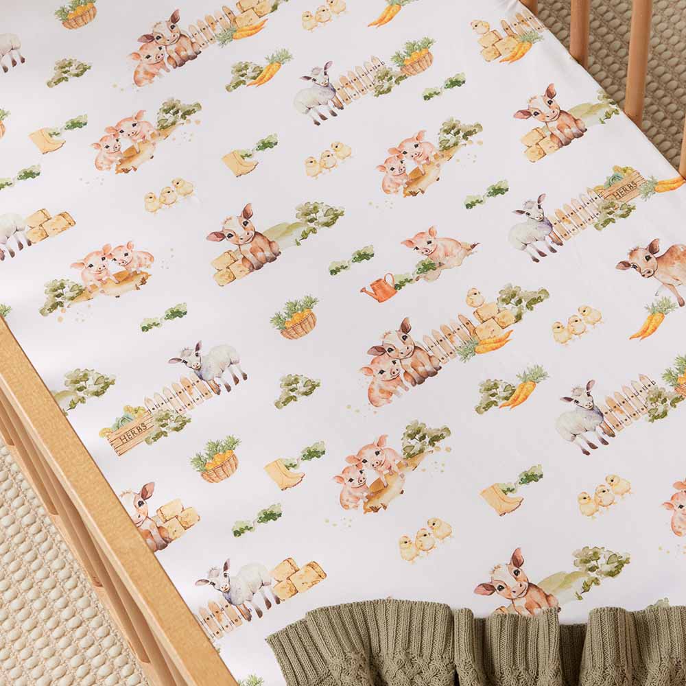 Farm Organic Fitted Cot Sheet - View 2