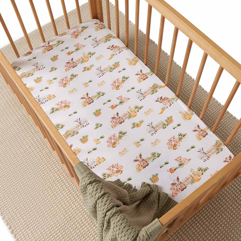 Farm Organic Fitted Cot Sheet - View 3