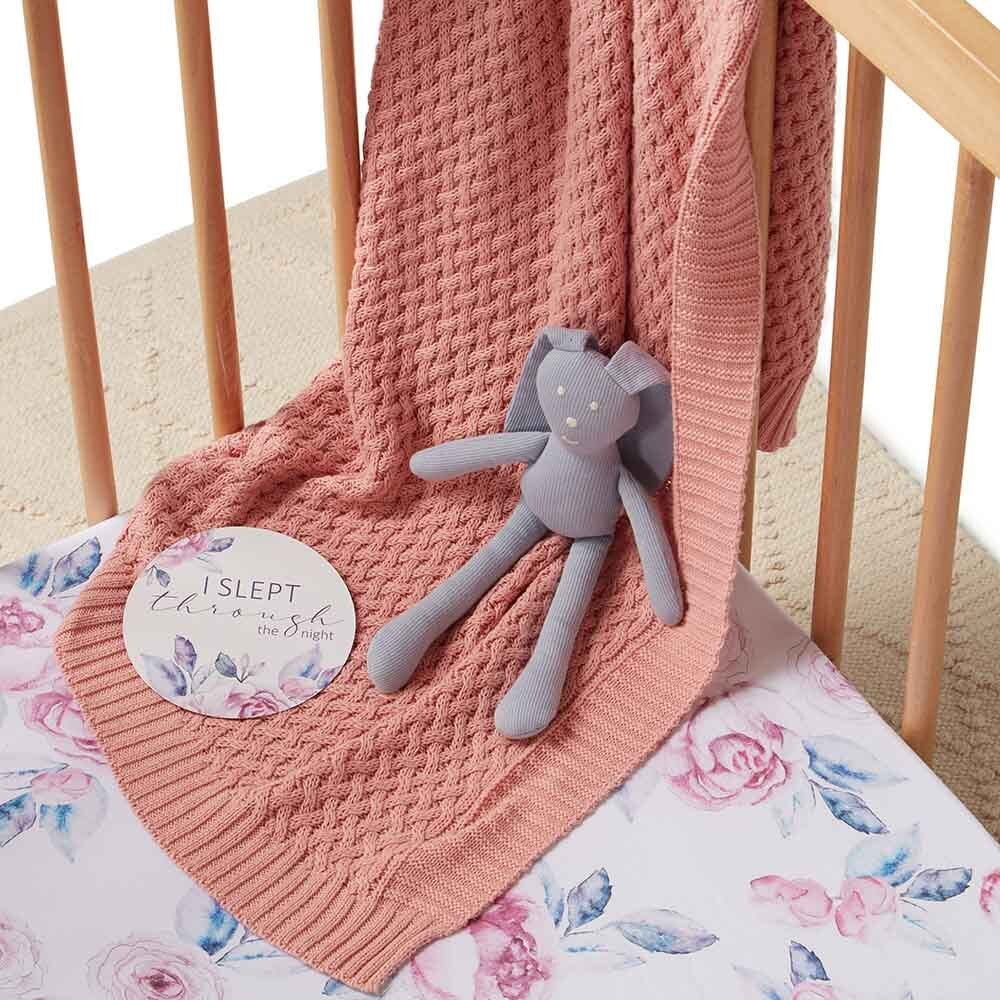 Lilac Skies Organic Fitted Cot Sheet - View 5