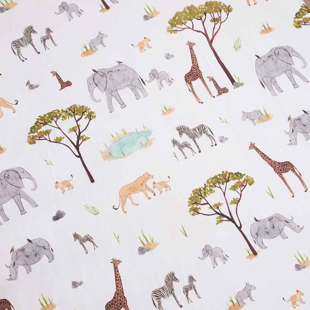 Safari Organic Fitted Cot Sheet - View 2