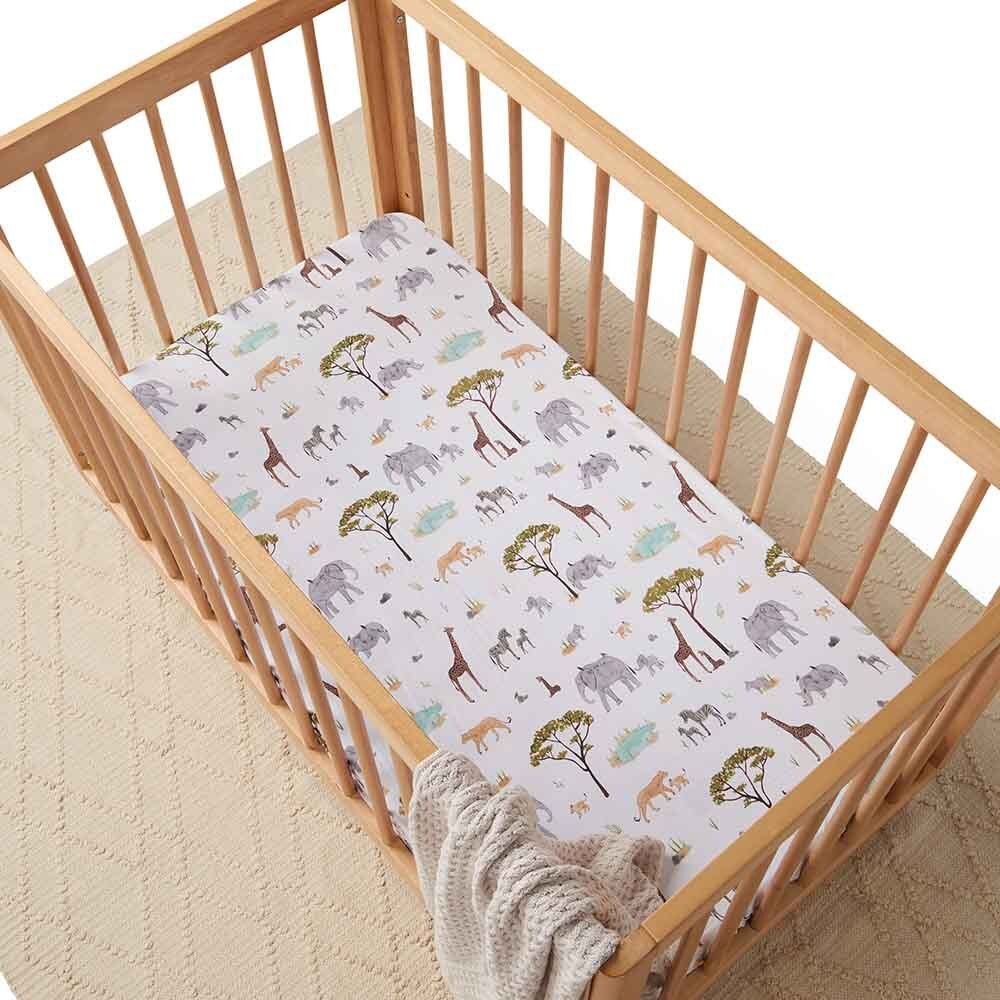 Safari Organic Fitted Cot Sheet - View 3