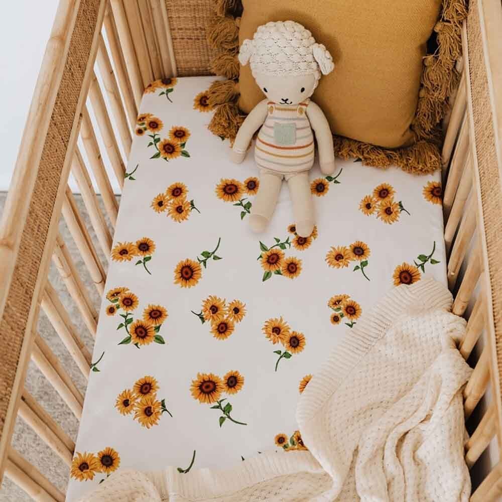 Sunflower Organic Fitted Cot Sheet - View 6