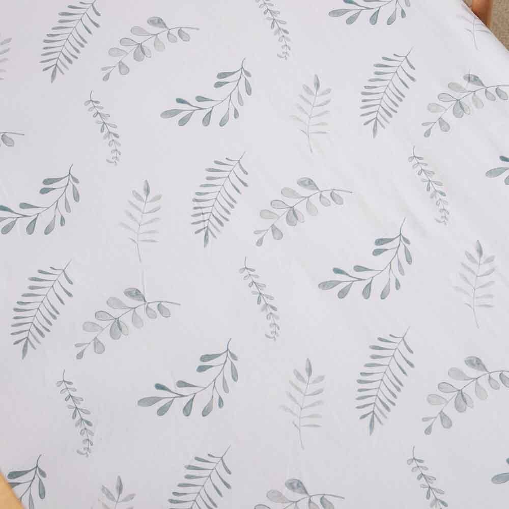 Wild Fern Organic Fitted Cot Sheet - View 2