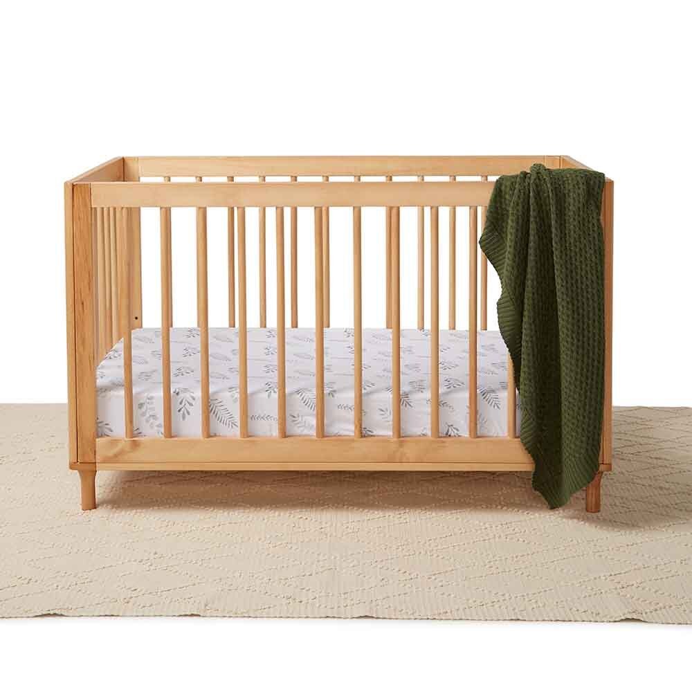 Wild Fern Organic Fitted Cot Sheet - View 3