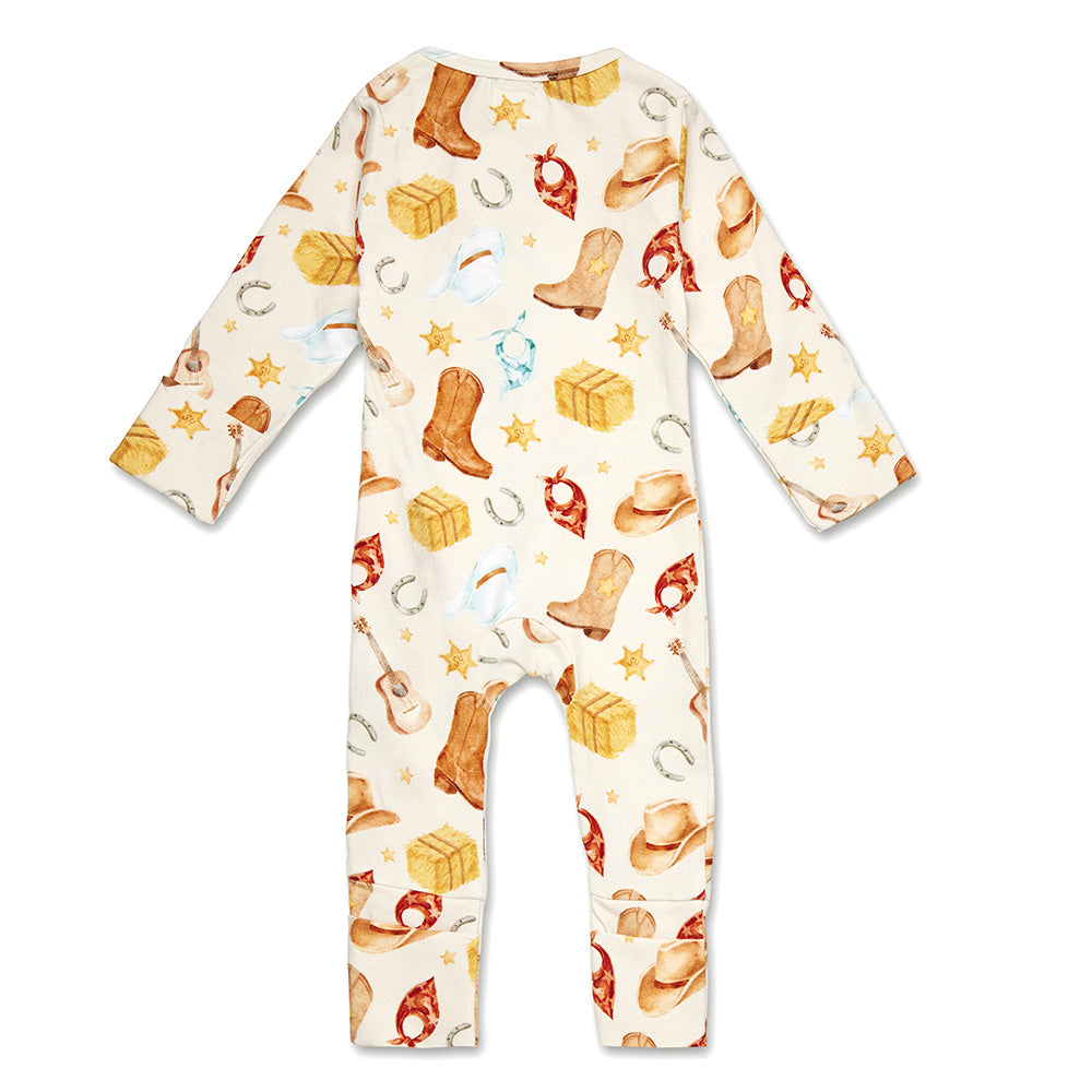Cowboys Organic Snugglesuit Convertible Romper - View 9