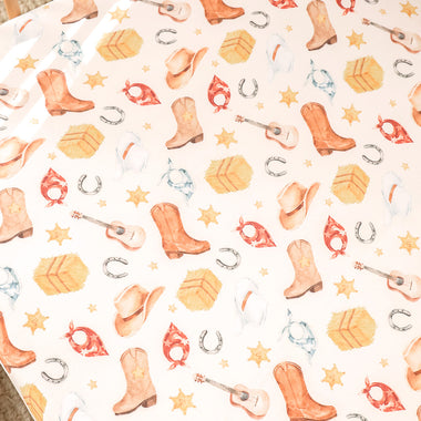 Cowboys Organic Fitted Cot Sheet | Snuggle Hunny