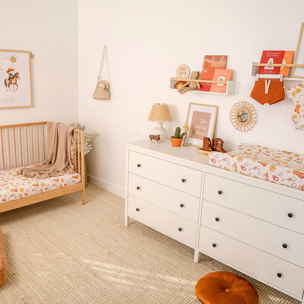 Cowboys Organic Fitted Cot Sheet - View 5
