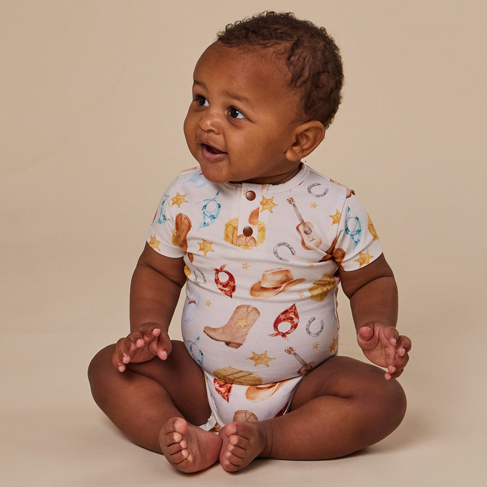 Cowboys Short Sleeve Organic Bodysuit - View 11