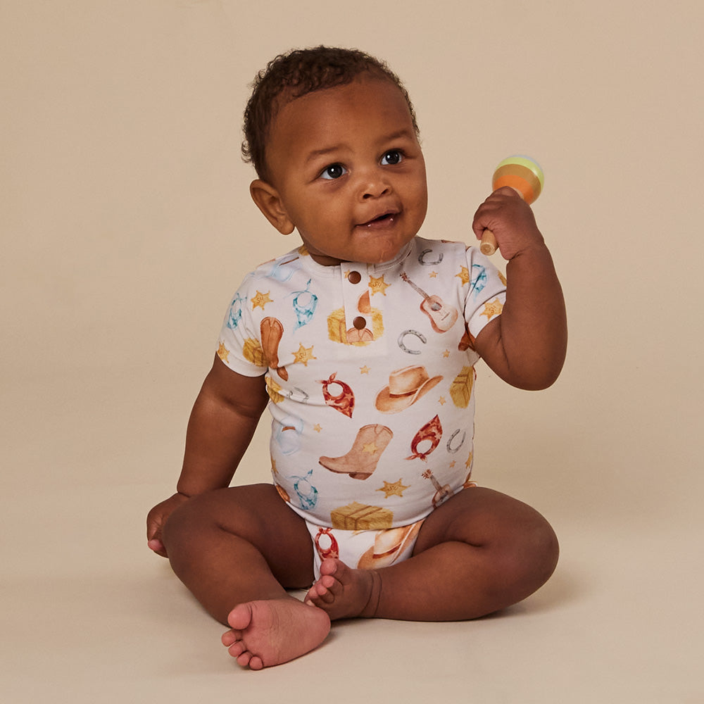Cowboys Short Sleeve Organic Bodysuit - View 23
