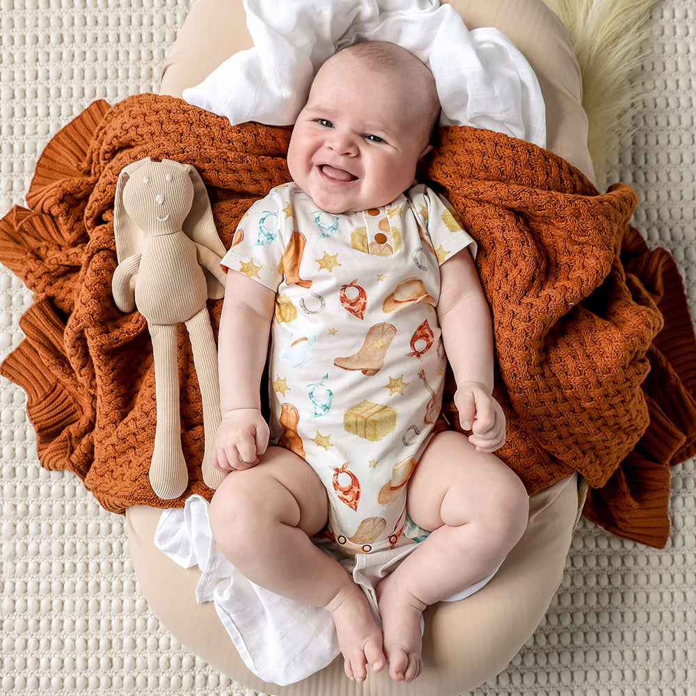 Cowboys Short Sleeve Organic Bodysuit - View 3