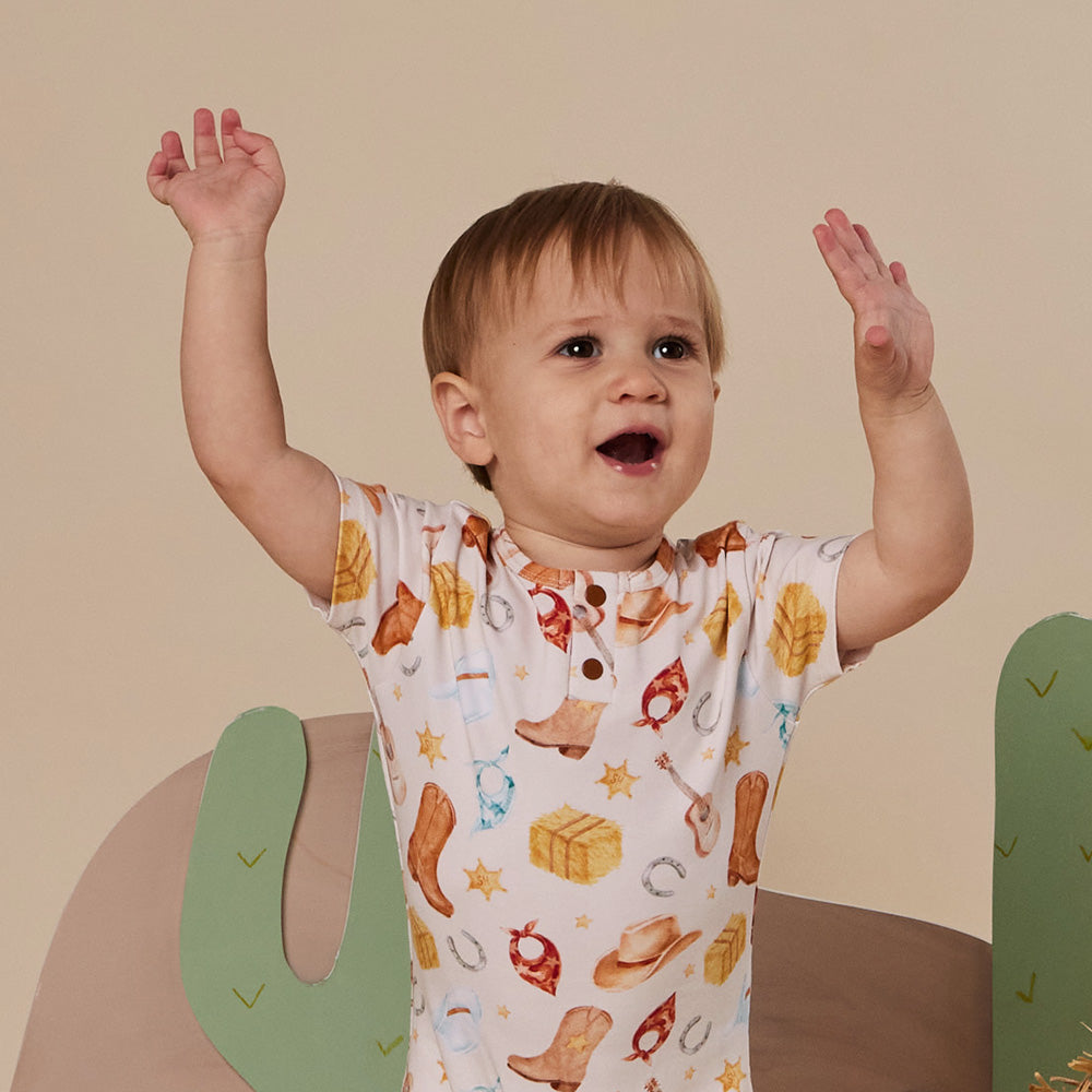 Cowboys Short Sleeve Organic Bodysuit - View 4