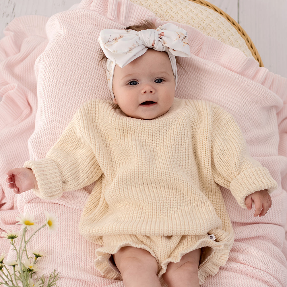 Cream Oversized Cotton Knit Jumper - View 11