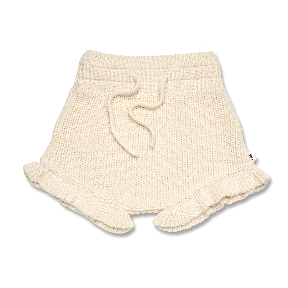 Cream Organic Cotton Knit Bloomers - View 2