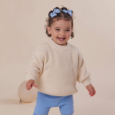 Cream Oversized Cotton Knit Jumper | Snuggle Hunny