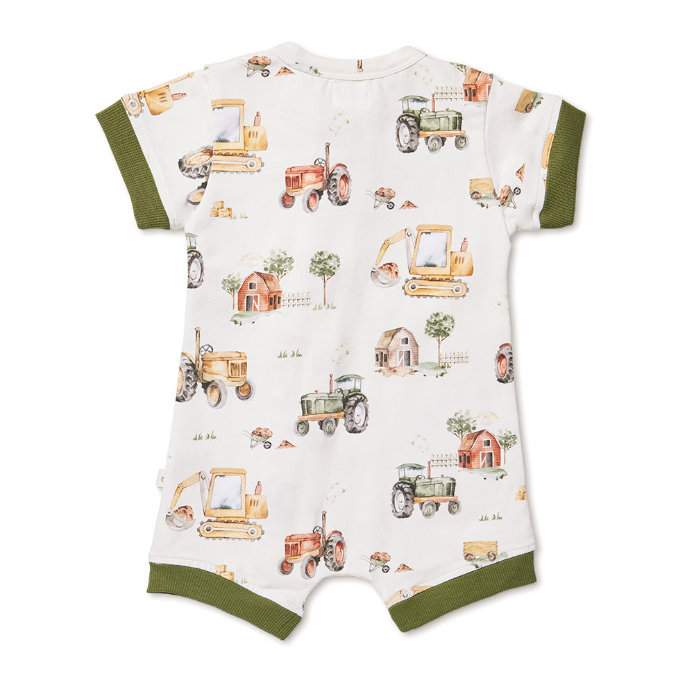 Diggers & Tractors Organic Snuggle Shortie - View 7