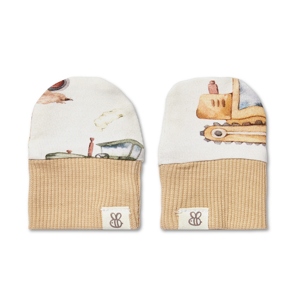 Diggers & Tractors Organic Cotton Mittens - View 1