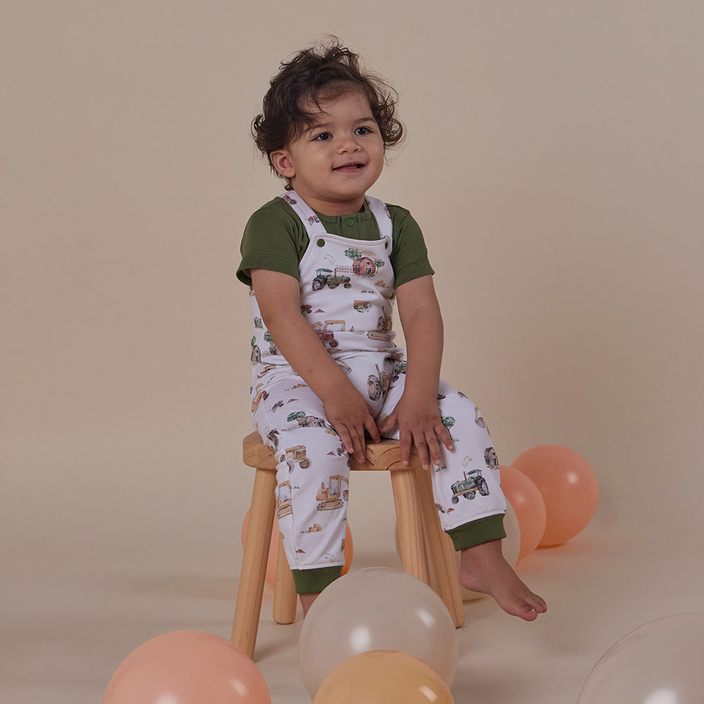 Diggers & Tractors Organic Snuggle Overalls - View 10