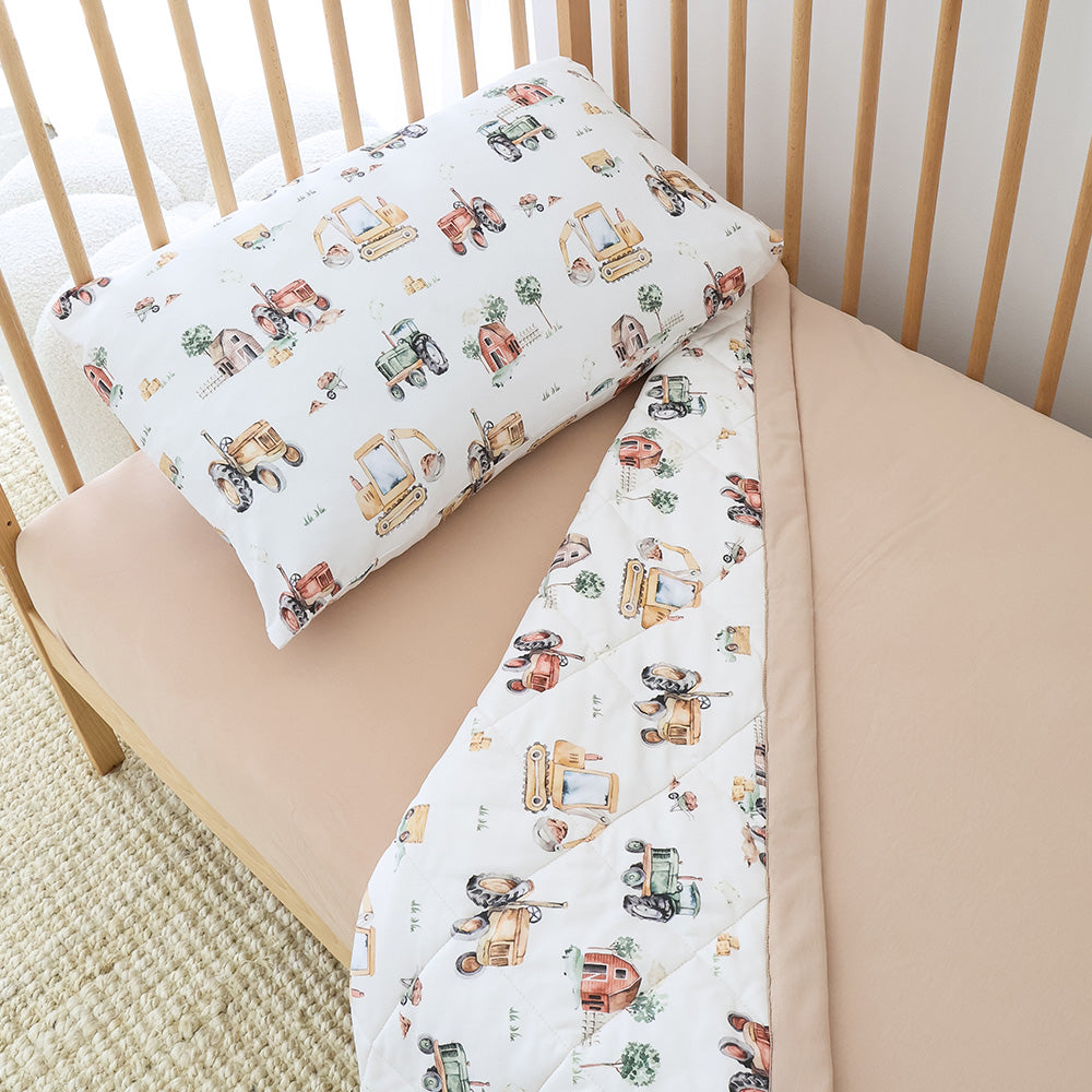 Diggers & Tractors Organic Cotton Cot Comforter - View 10
