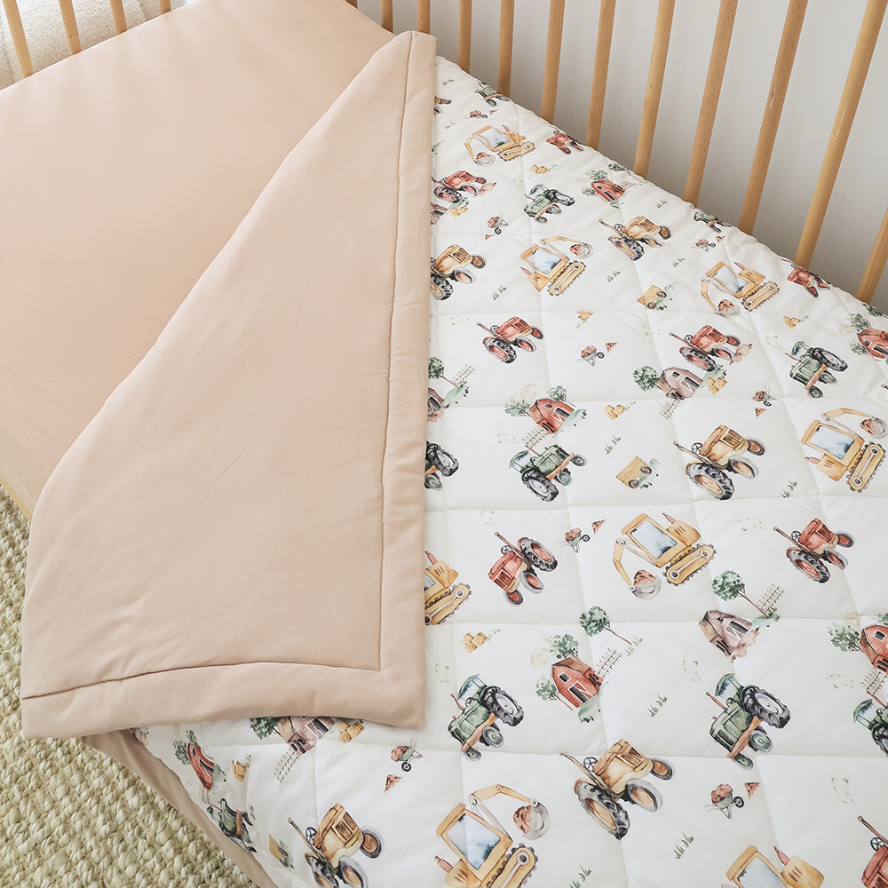 Diggers & Tractors Organic Cotton Cot Comforter - View 8