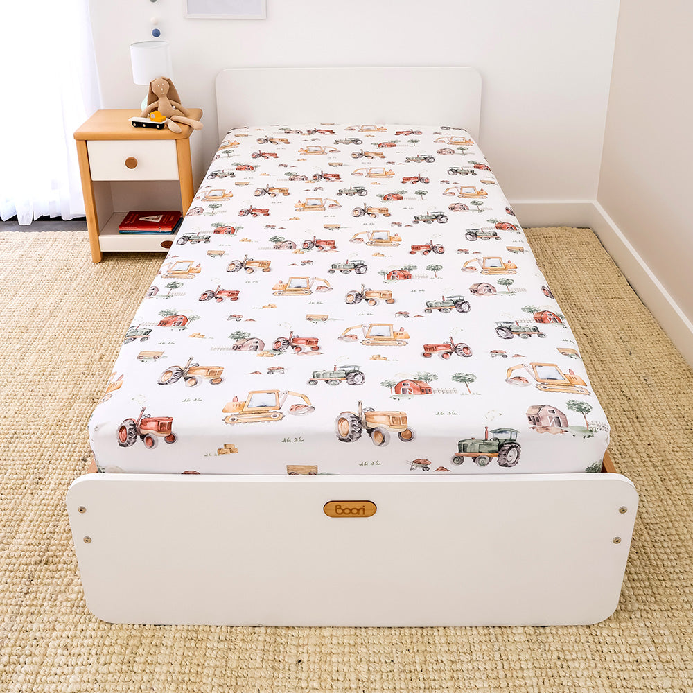 Diggers & Tractors Organic Cotton Fitted Sheet - View 5