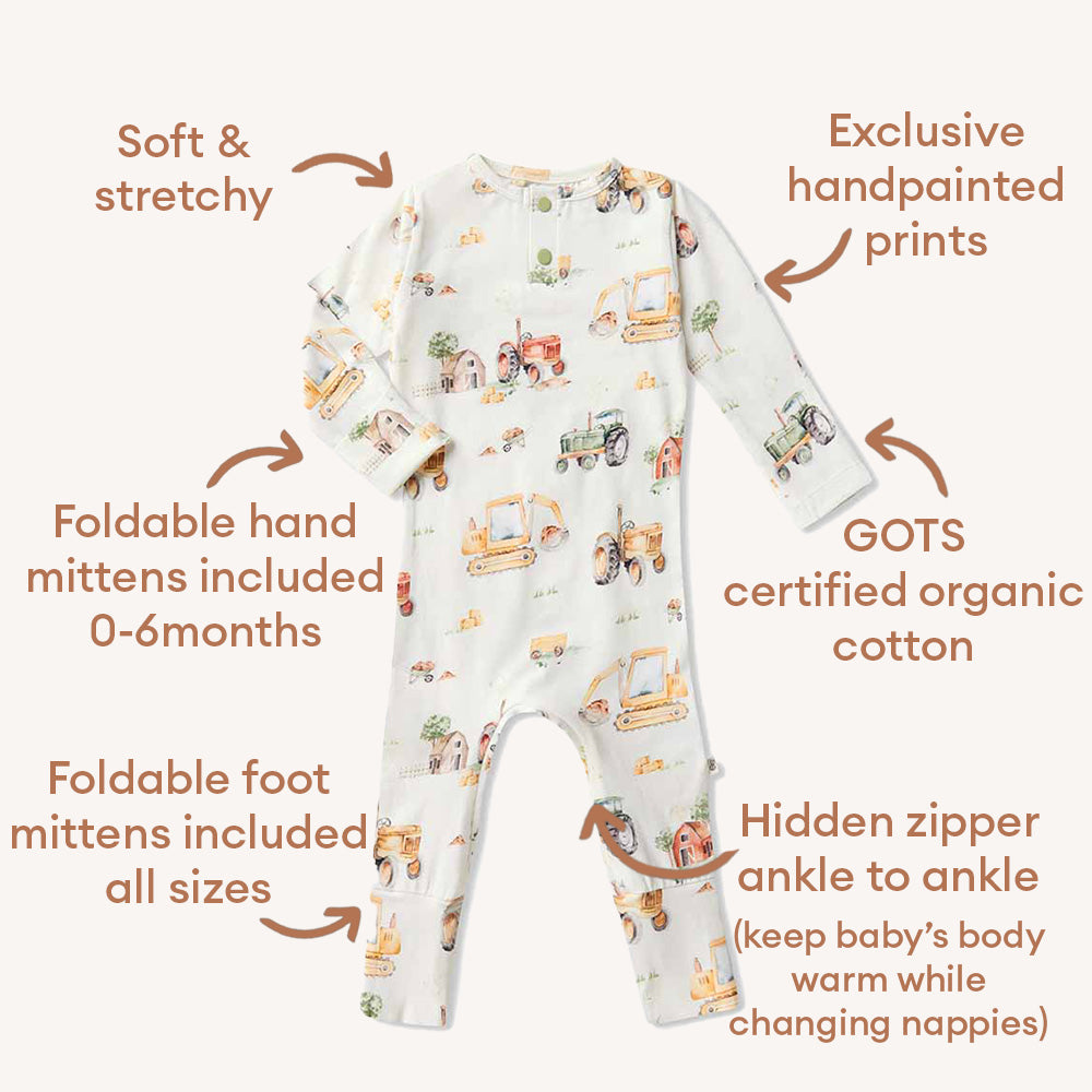 Diggers & Tractors Organic Growsuit - View 4