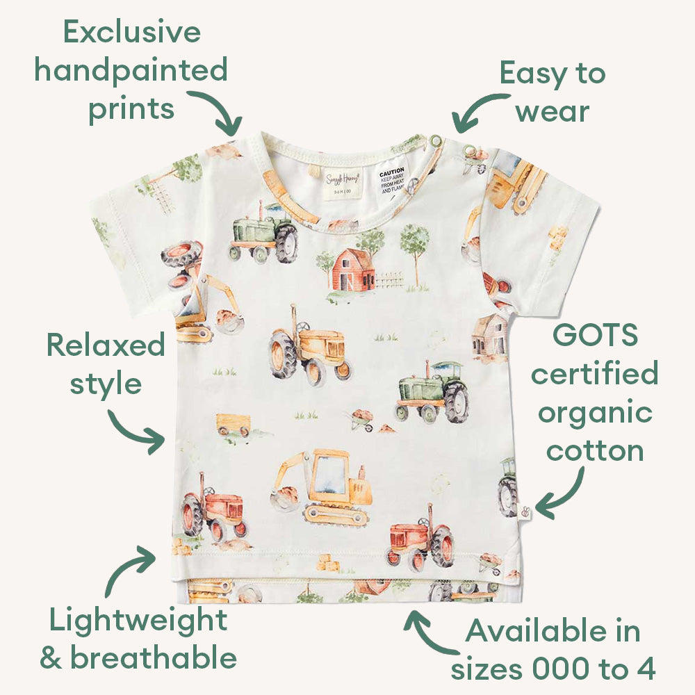 Diggers & Tractors Organic T-Shirt - View 4