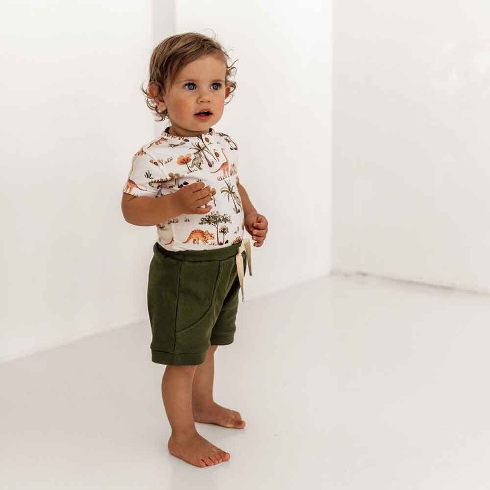 Dino Short Sleeve Organic Bodysuit - View 3