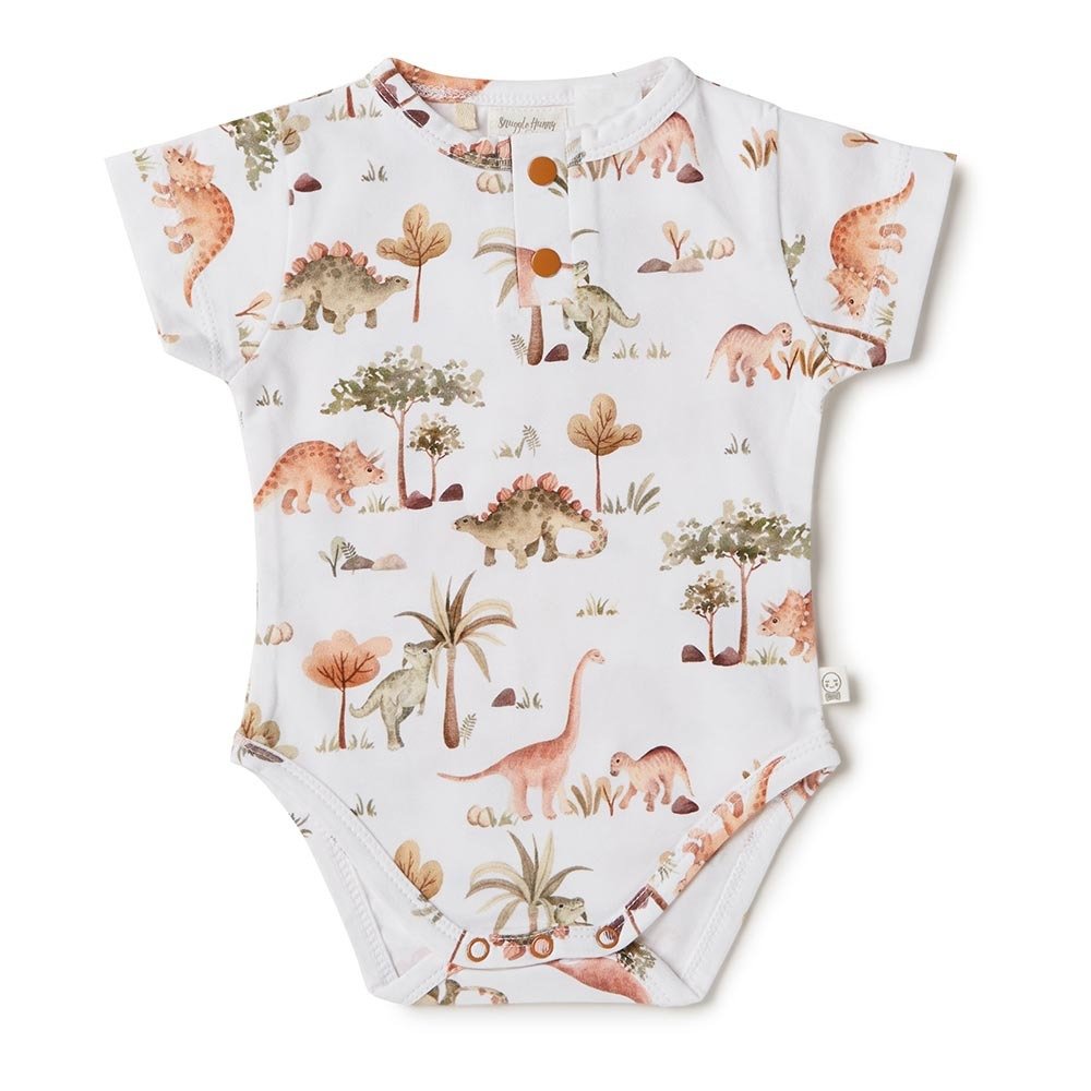 Dino Short Sleeve Organic Bodysuit - View 2