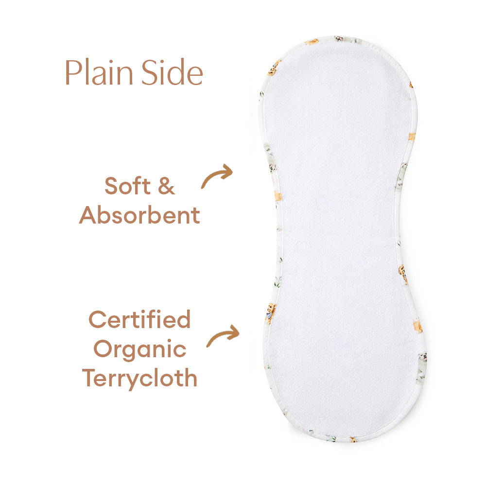 Dog Park Organic Cotton Burp Cloth - View 7