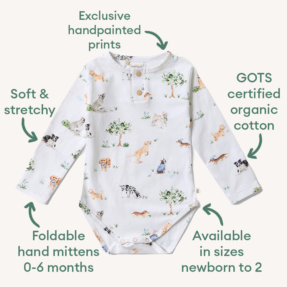 Dog Park Long Sleeve Organic Bodysuit - View 4