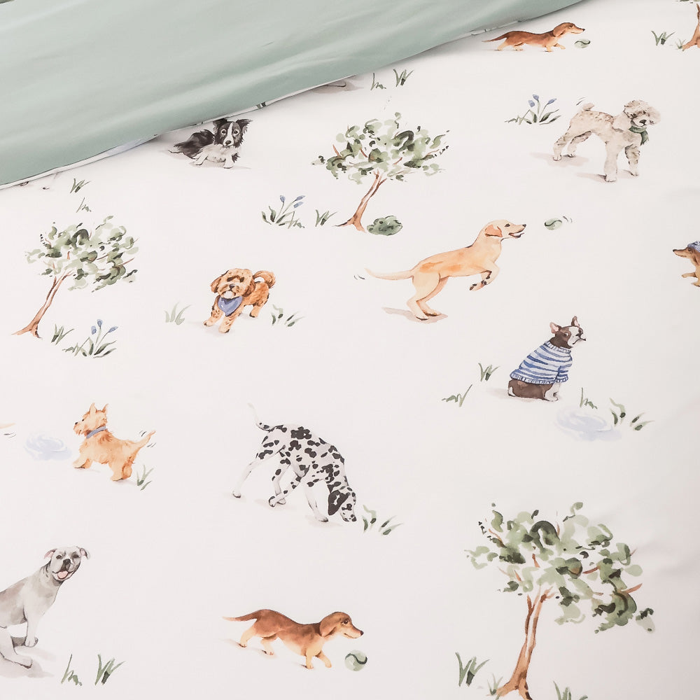 Bundle - Dog Park King Single Bedding - 1 x Sheet + 1 x Quilt Cover + 1 x Pillowcase - View 4