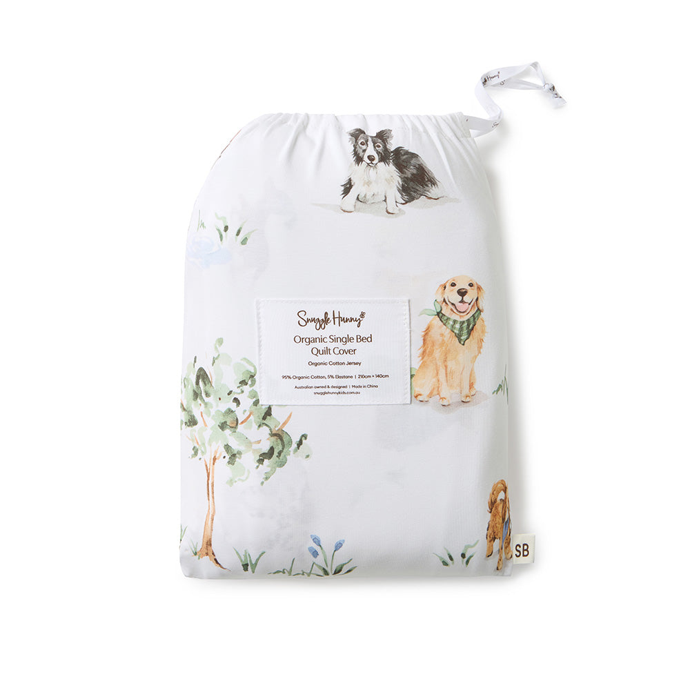 Dog Park Organic Cotton Quilt Cover - View 9