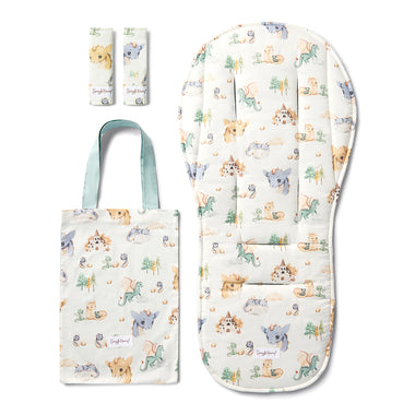 Dragon Reversible Pram Liner & Strap Cover Set | Snuggle Hunny