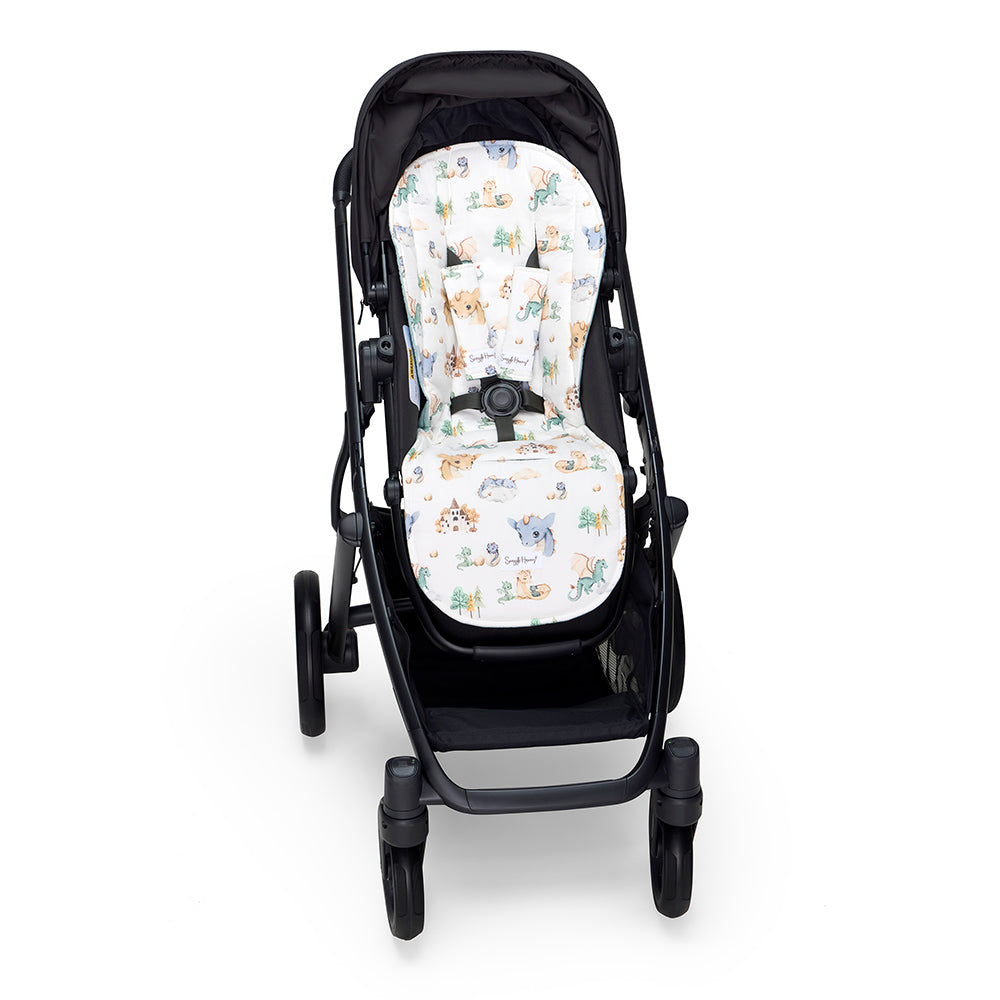 Bundle - Dragon Pram Liner & Strap Cover Set - View 3