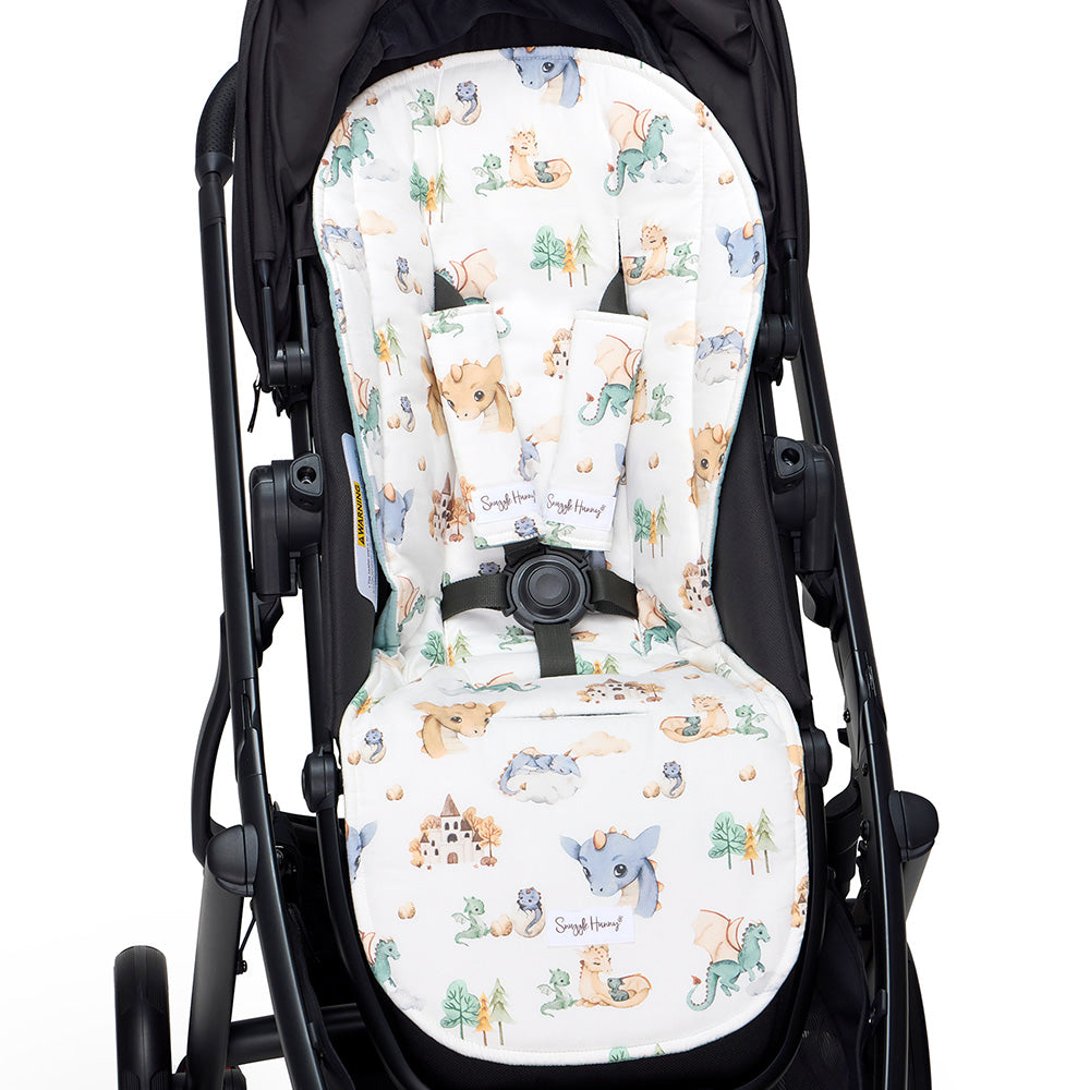 Bundle - Dragon Pram Liner & Strap Cover Set - View 2