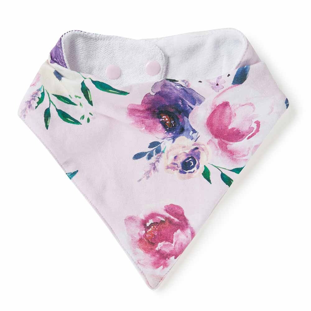 Floral Kiss Organic Dribble Bib - View 2