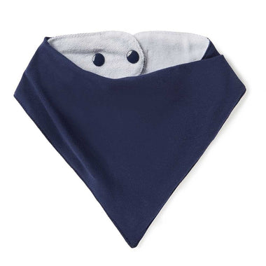 Navy Organic Dribble Bib-Snuggle Hunny