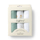 Large Organic Muslin Wraps 3 Pack - Duck Pond/Sage/Milk - Thumbnail 1