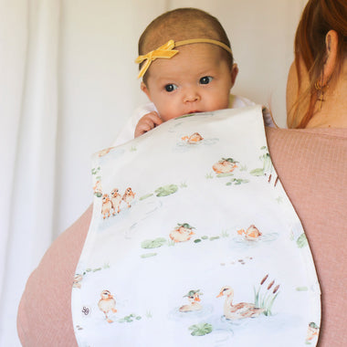 Duck Pond Organic Cotton Burp Cloth | Snuggle Hunny