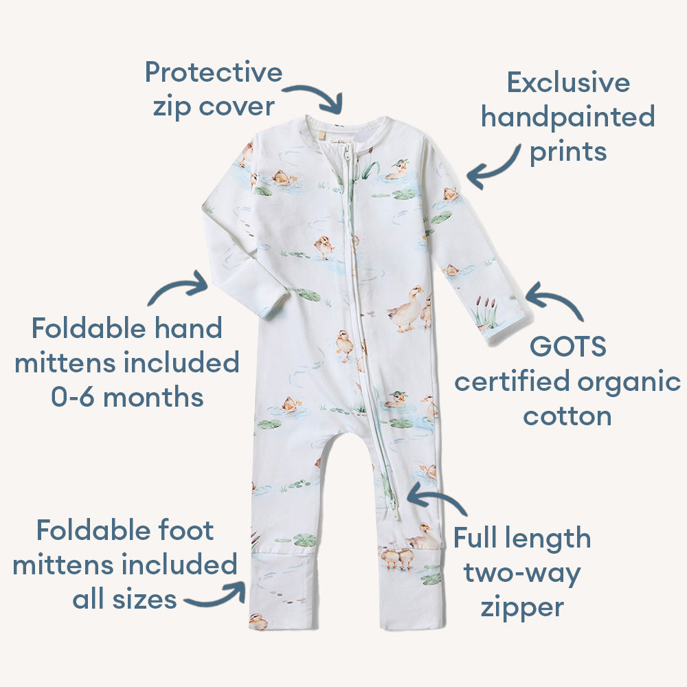 Duck Pond Organic Snugglesuit Convertible Romper - View 4