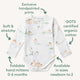 Duck Pond Long Sleeve Organic Bodysuit - Thumbnail 4