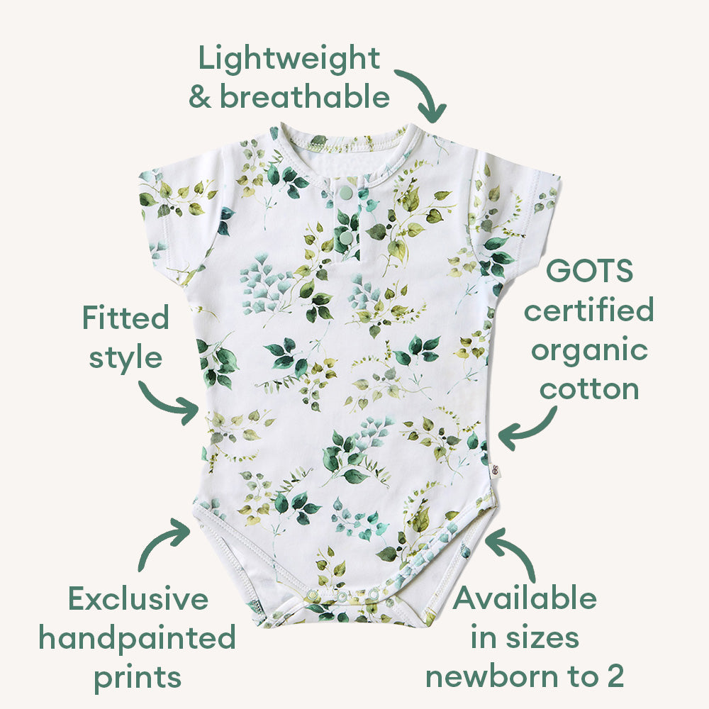 Eden Short Sleeve Organic Bodysuit - View 4