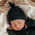 Emerald Ribbed Organic Knotted Beanie | Snuggle Hunny