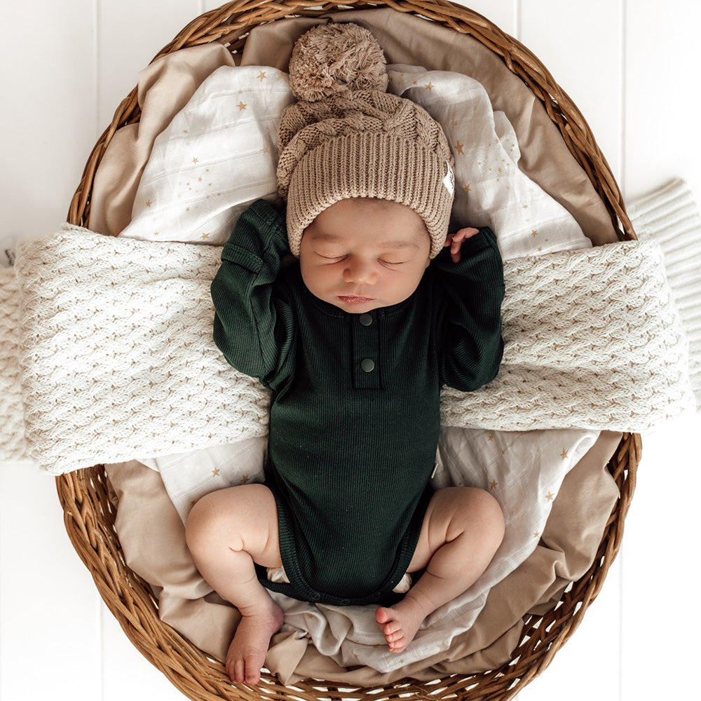Emerald Long Sleeve Organic Bodysuit - View 12