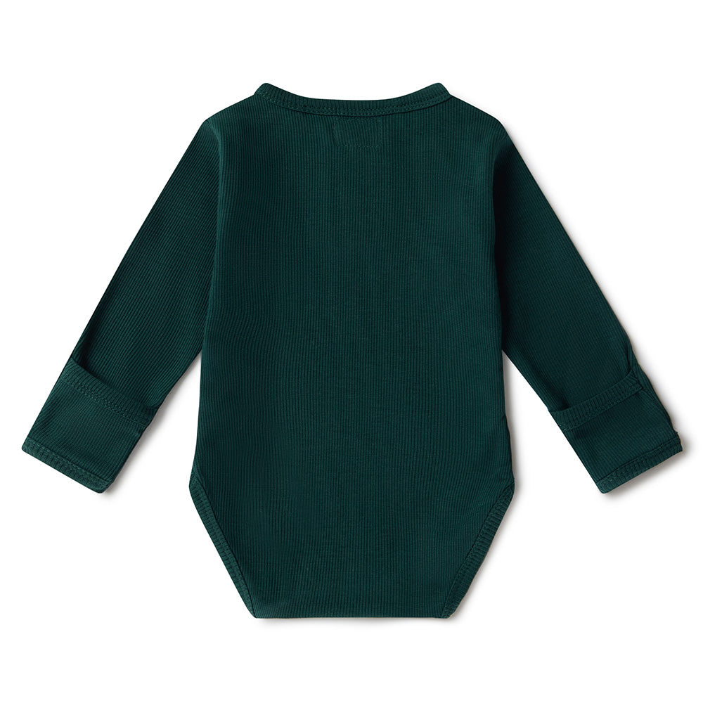 Emerald Long Sleeve Organic Bodysuit - View 15