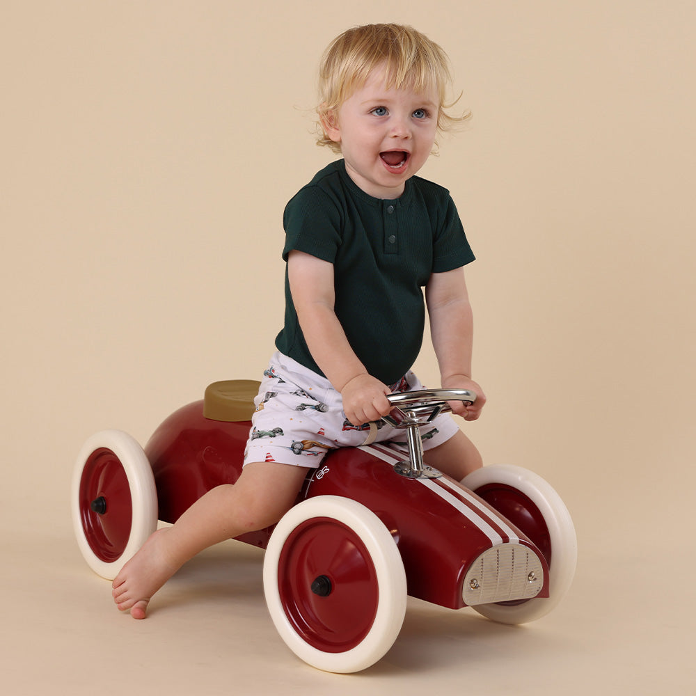 Emerald Short Sleeve Organic Bodysuit - View 4